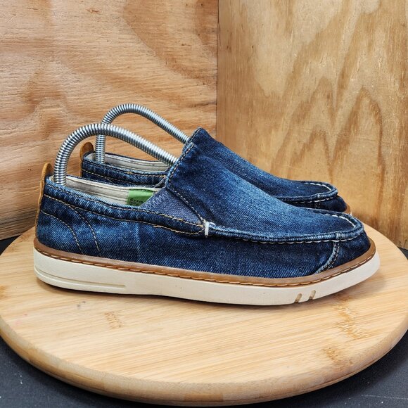 Timberland Mens Denim Slip On Loafers - Picture 1 of 9